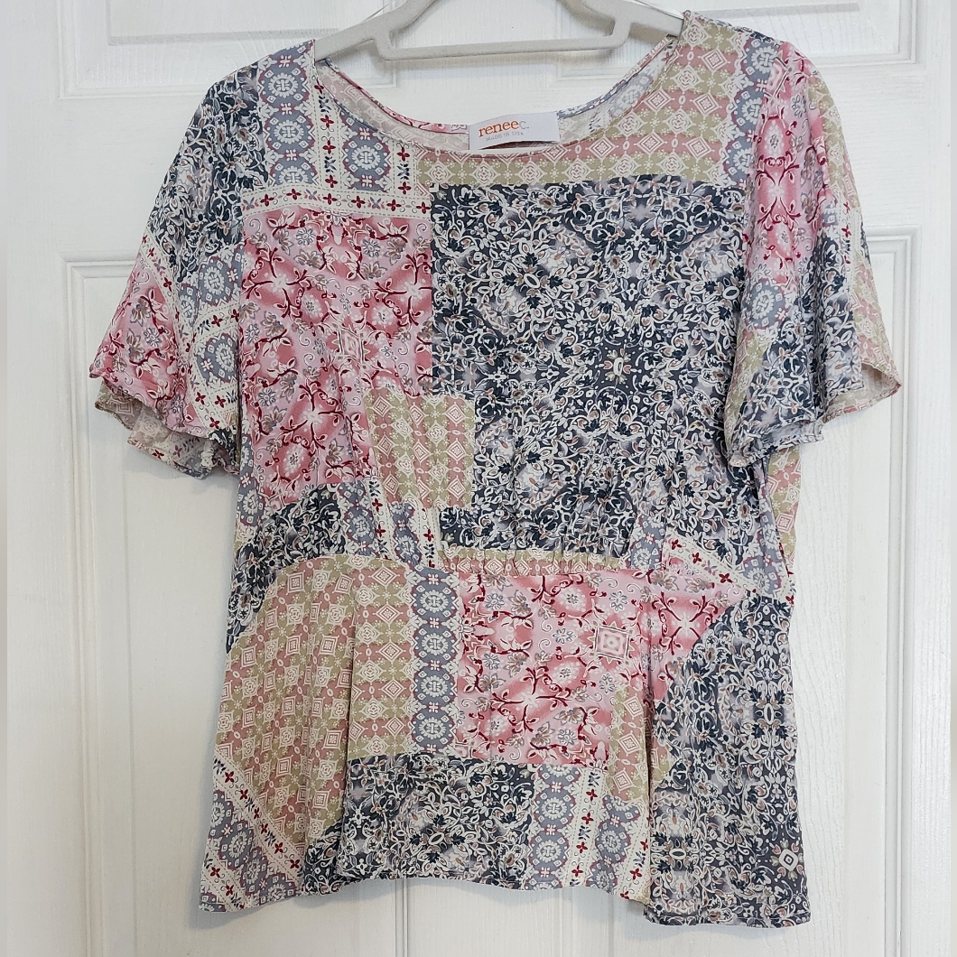 Cute Patchwork Blouse